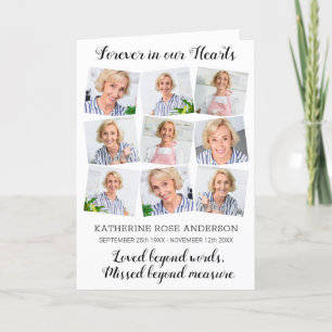 Memorial 9 Photo Modern Order Of Service Funeral Program