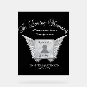 Memorial  acrylic sign