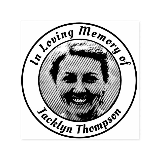Memorial Add Name Photo Self-inking Stamp (Design)