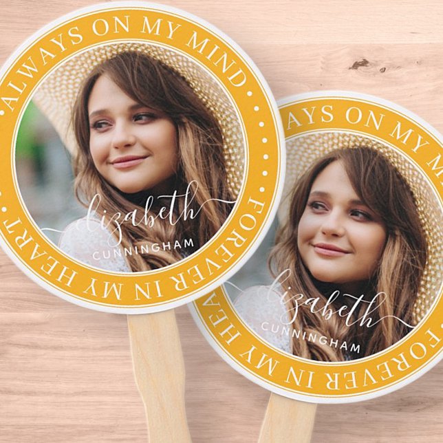 Memorial Always On My Mind Elegant Photo Hand Fan (Creator Uploaded)