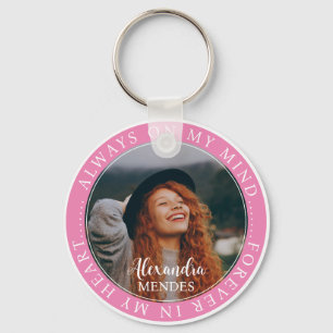 Memorial Always On My Mind Elegant Photo Key Ring