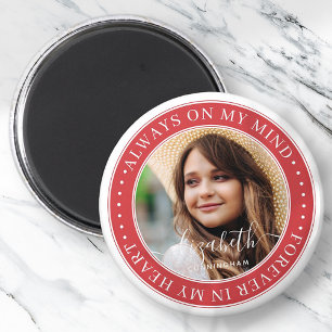 Memorial Always On My Mind Elegant Photo Magnet