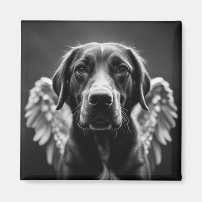 Memorial Angel Dog Labrador Magnet (Front)