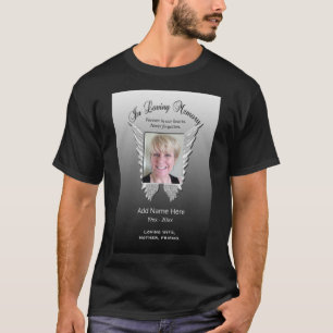 Memorial Angel Wings Photo silver T-Shirt