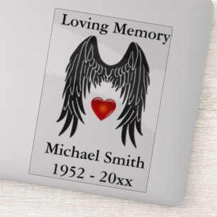 Memorial Angel Wings Vinyl Car Decal Window
