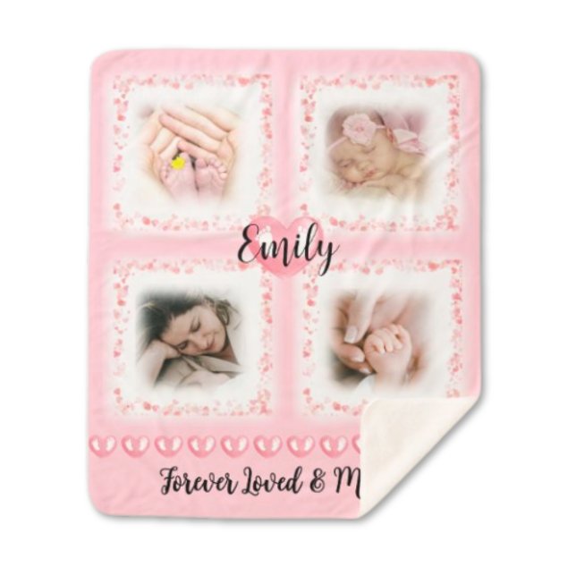 Memorial Baby Pink Photo Blanket Gift (Creator Uploaded)