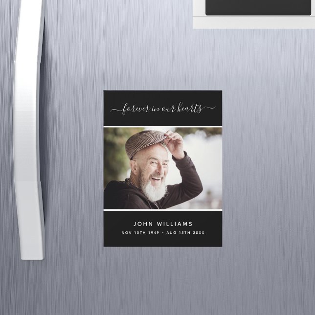 Memorial black photo love always magnet (Creator Uploaded)