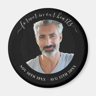 Memorial black photo love always magnet