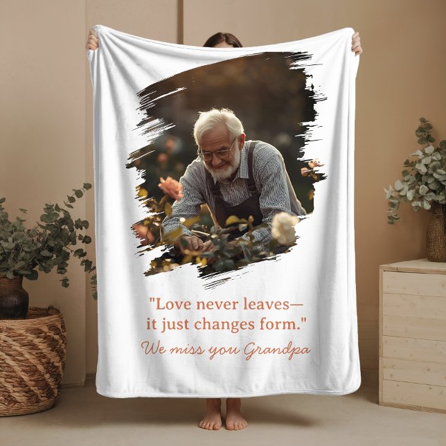 Memorial Blanket Loss of Loved One Photo Text  (Creator Uploaded)