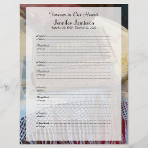 Memorial Book Filler Sign-In Page Vintage Bible