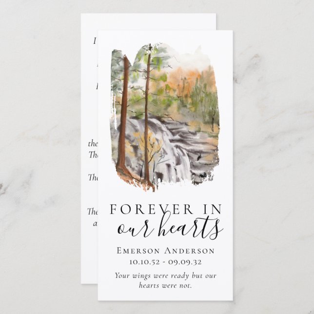 Memorial Bookmark | Forever in Our Hearts (Front/Back)