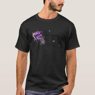 Memorial Butterfly Just Breathe And Believe Women  T-Shirt