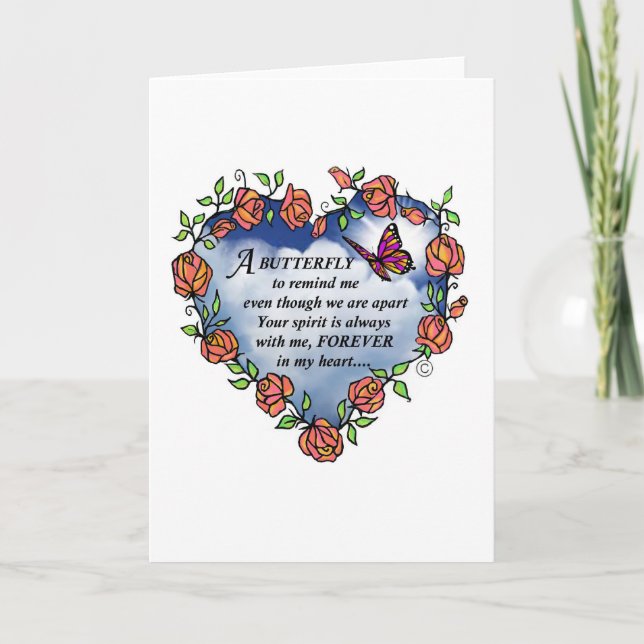 Memorial Butterfly Poem Card (Front)