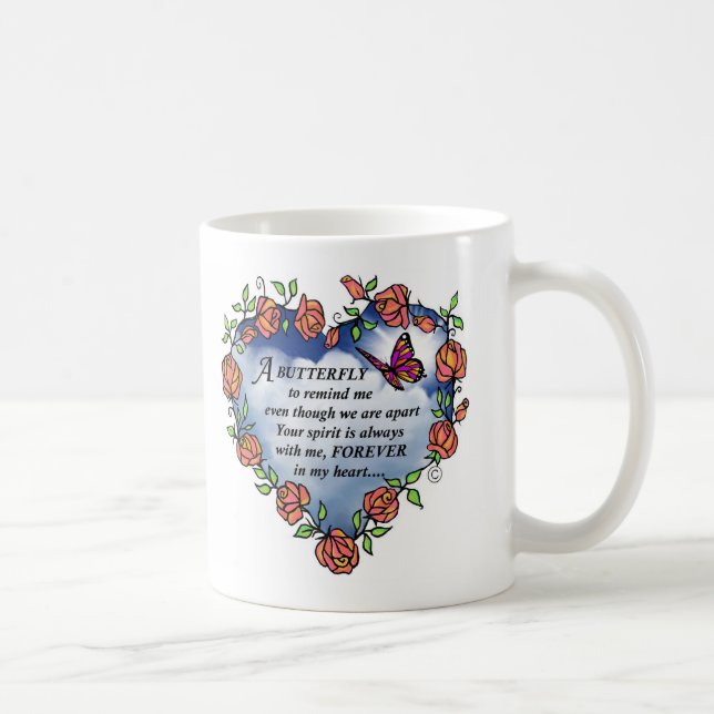 Memorial Butterfly Poem Coffee Mug (Right)