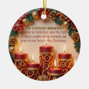 Memorial Candle Christmas Ornament