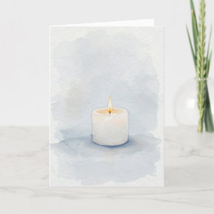 Memorial Candle Jewish Condolence Card