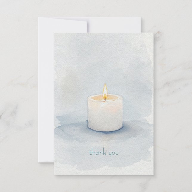 Memorial Candle Thank You Card (Front)
