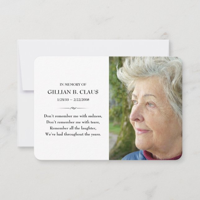 Memorial Card (Front)