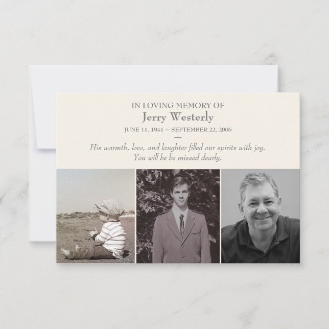 Memorial Card (Front)