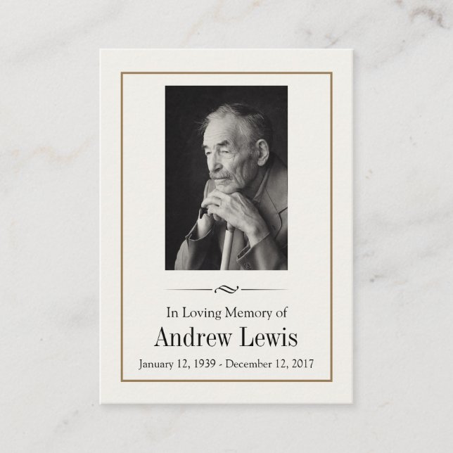 Memorial Card (Front)