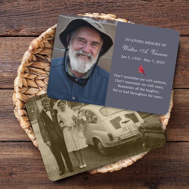 Memorial Card 2 Photo Cardinal (Memorial Card 2 Photo Cardinal)