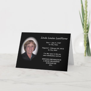 memorial card (black)