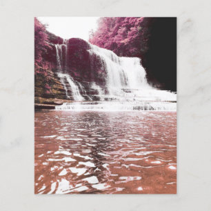 memorial card waterfall haze