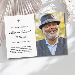 Memorial Card With Photo Funeral