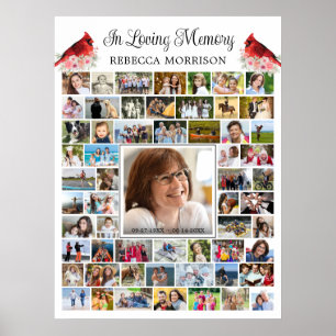 Memorial Cardinal 59 Photo Collage Script Poster