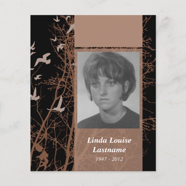 memorial cards silhouscreen birds (Front)