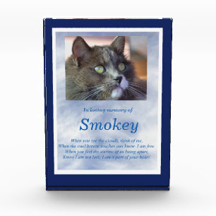 Memorial Cat Pet Custom Photo and Name Spiritual Block
