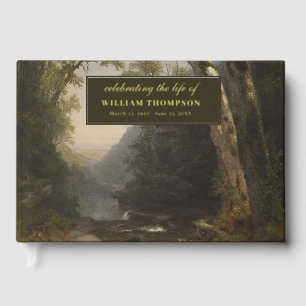 Memorial Celebrating Life Of Funeral Forest Nature Guest Book