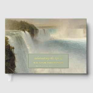 Memorial Celebrating Life Of Funeral Waterfall Guest Book