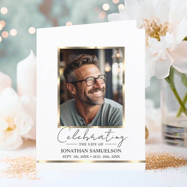 Memorial Celebrating the life Gold Program PHOTO (Memorial Celebrating the life Gold Program PHOTO)