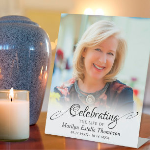 Memorial CELEBRATING THE LIFE OF Photo Pedestal Sign