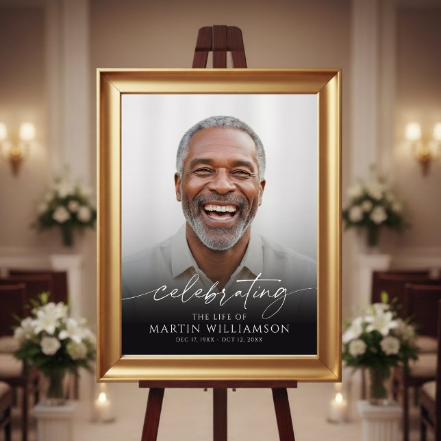 Memorial Celebrating the Life of Photo Script Poster (Creator Uploaded)