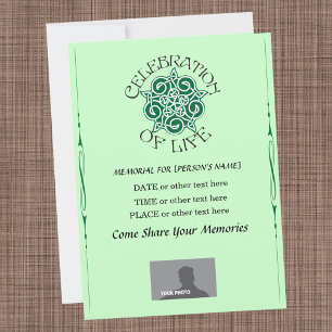 Memorial Celebration of Life - Celtic Knot design Invitation