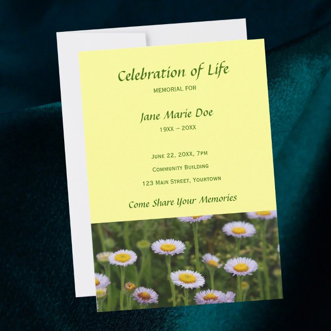 Memorial Celebration of Life - Flowers Invitation (Creator Uploaded)