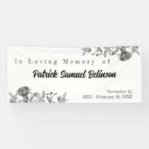 Memorial Celebration of life In Loving Memory Banner