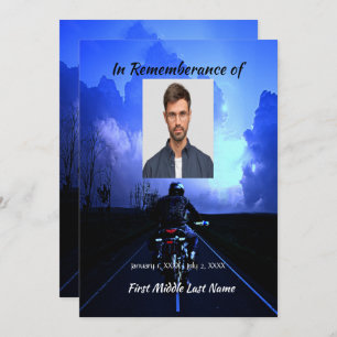 Memorial Celebration of Life Invite Motorcycle