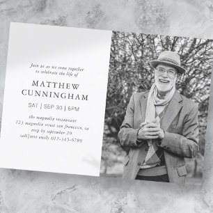 Memorial Celebration Of Life Modern Simple Invitation