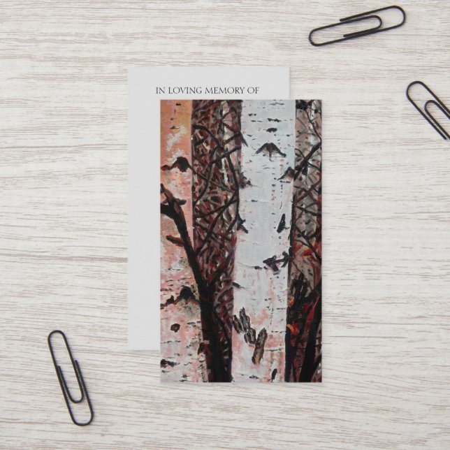 Memorial Celebration of Life Picture Card (Front/Back In Situ)