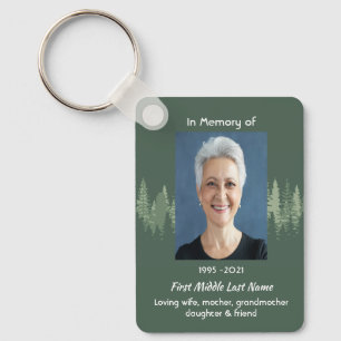 Memorial Christian Wilderness Forest Trees Key Ring