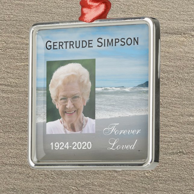 Memorial Christmas Ornaments - Photo on Beach (Creator Uploaded)