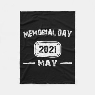 Memorial day 2021 american flag men women 4 Memori Fleece Blanket