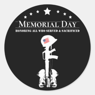 Memorial day 2022 shirt fallen soldier Memorial da Classic Round Sticker