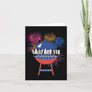 Memorial Day 4th Of July Holiday Patriotic Barbequ Card