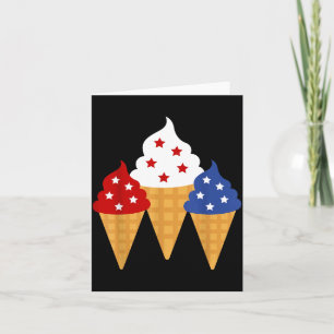 Memorial Day 4th of July Holiday Patriotic Ice Card
