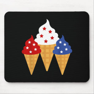 Memorial Day 4th of July Holiday Patriotic Ice Mouse Pad
