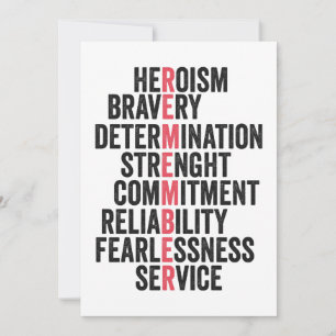 Memorial Day American Patriotic Veteran Remember   Thank You Card